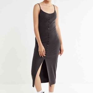 urban outfitters new washed black knit midi dress